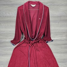 Vintage Christian Dior Monsieur One Size Robe Velour Burgundy Long