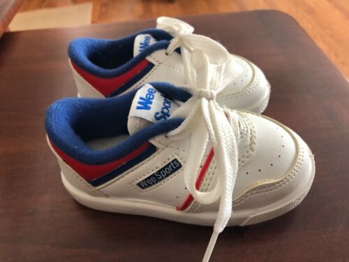 Vintage Wee Sport baby boys white tennis shoes si… - image 1