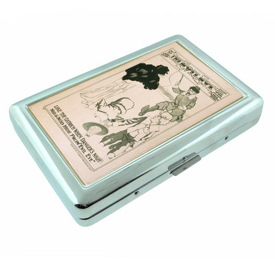 Vintage Poster D148 Silver Cigarette Case Holder The Evil Eye Play The  Ostrich