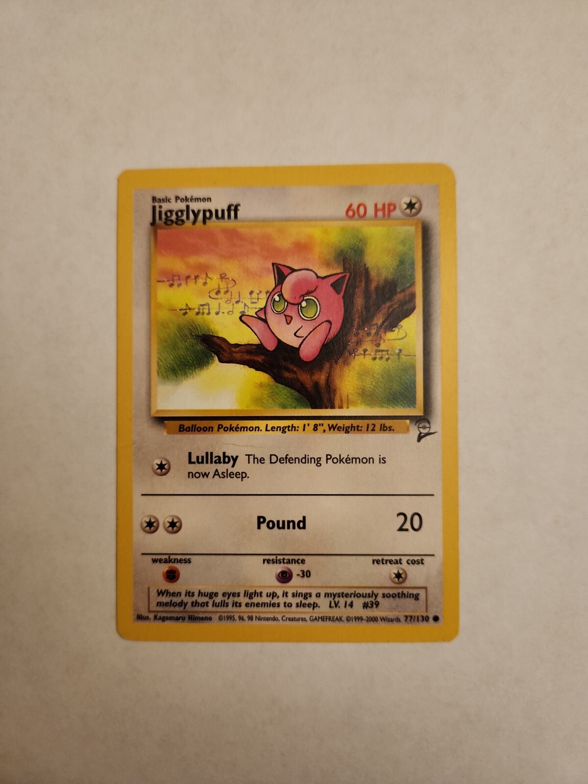 Jigglypuff - 77/130 Base Set 2 Common Pokemon - LP
