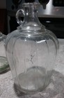 Lot of 4   Antique Clear Glass Vinegar Bottles    2 ea 7", 2 ea 6" — photo 4