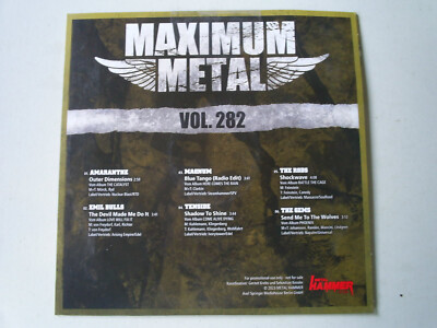 METAL HAMMER CD AMARANTHE MAGNUM EMIL BULLS TENSIDE THE RODS THE GEMS