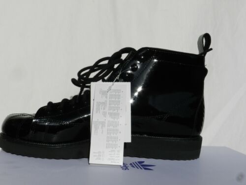 Adidas Superstar Boot Chaussures 41 Baskets Bottines Montantes Patent Cuir Neuf - Photo 1 sur 10