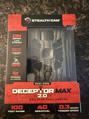 Stealth Cam Deceptor Max 2.0 Cellular Trail Camera STC-DCPTRX2 New