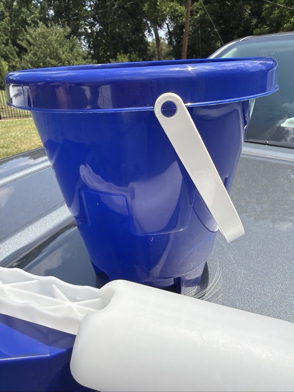 2026 MYLOWES REWARDS 3 PCS BLUE SAND BUCKET PAIL SHOVEL TOOL LOWES SHAPE SANDBOX