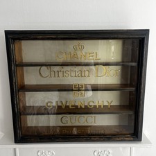 Stylish Vintage Display Cabinet: Chanel, Christian Dior, Givenchy & Gucci