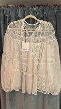 Arrange Sheer Lace Blouse White Size 6