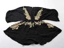 Free People Women's Pretty Pineapple Plunge V-Neck Dress BE5 Black Small