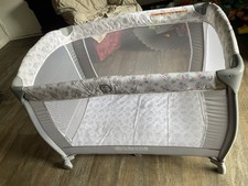 Graco Pack 'n Play Play Yard Portable Foldable w/ Wheels Gray/White Infant