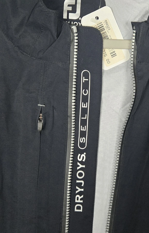 FootJoy NWT DryJoys Select Black Waterproof Nylon Golf Rain Jacket Mens Size XXL - Image 4 of 4