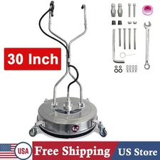 30 Inch Pressure Washer Surface Cleaner Stainless Steel Dual Handle 5200 Max PSI