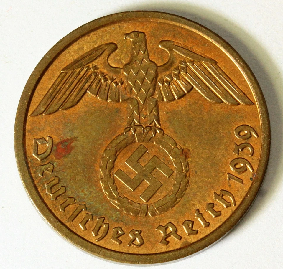 GERMANY (Third Reich) 2 Reichspfennig 1939 A - Bronze - aUNC - 3964 - Image 2 of 2