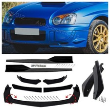 Front Bumper Rear Lip Spoiler Splitter Kitside Skirt For Subaru Impreza 8th Us