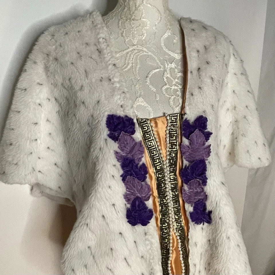 Capa de princesa Queen Royal tamanho M cosplay de pele sintética feita à mão renascentista - Imagem 4 de 4