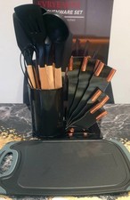 13 Piece Silicone Kitchen Set 12 Kitchen Utensils with knife holder  (NO KNIVES)