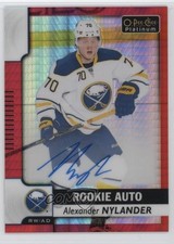 2017-18 O-Pee-Chee Platinum Red Prism 42/50 Alexander Nylander #R-AN Auto 2tb