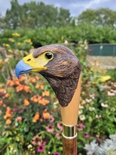 wooden walking stick hand carved bird wooden walking cane