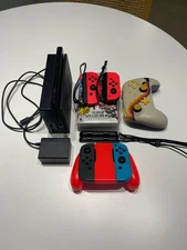 Nintendo Switch Console- All Accessories 5 Controllers + 3 Popular Games