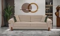Stilvolles 3-Sitzer Sofa Mit Bequemer Polsterung Und Holzrahmen