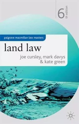Land Law (Palgrave Macmillan Law Masters) By J. Cursley, M. Davys, K. Green aa13
