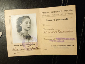 Fascist PNF Card. / G.I.L.  UPGRADE COURSE CAPOSECTION XVIII RARE!