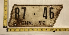 1952 tennessee license plate