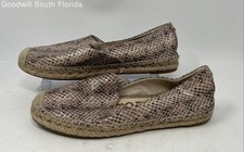 Sam Edelman Womens Kesia Beige Snakeskin Print Slip-On Espadrille Flats Sz 8.5M