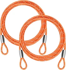 1/8" Security Steel Cable w/ Loops 4/6/10/15ft Stainless Bike Lock