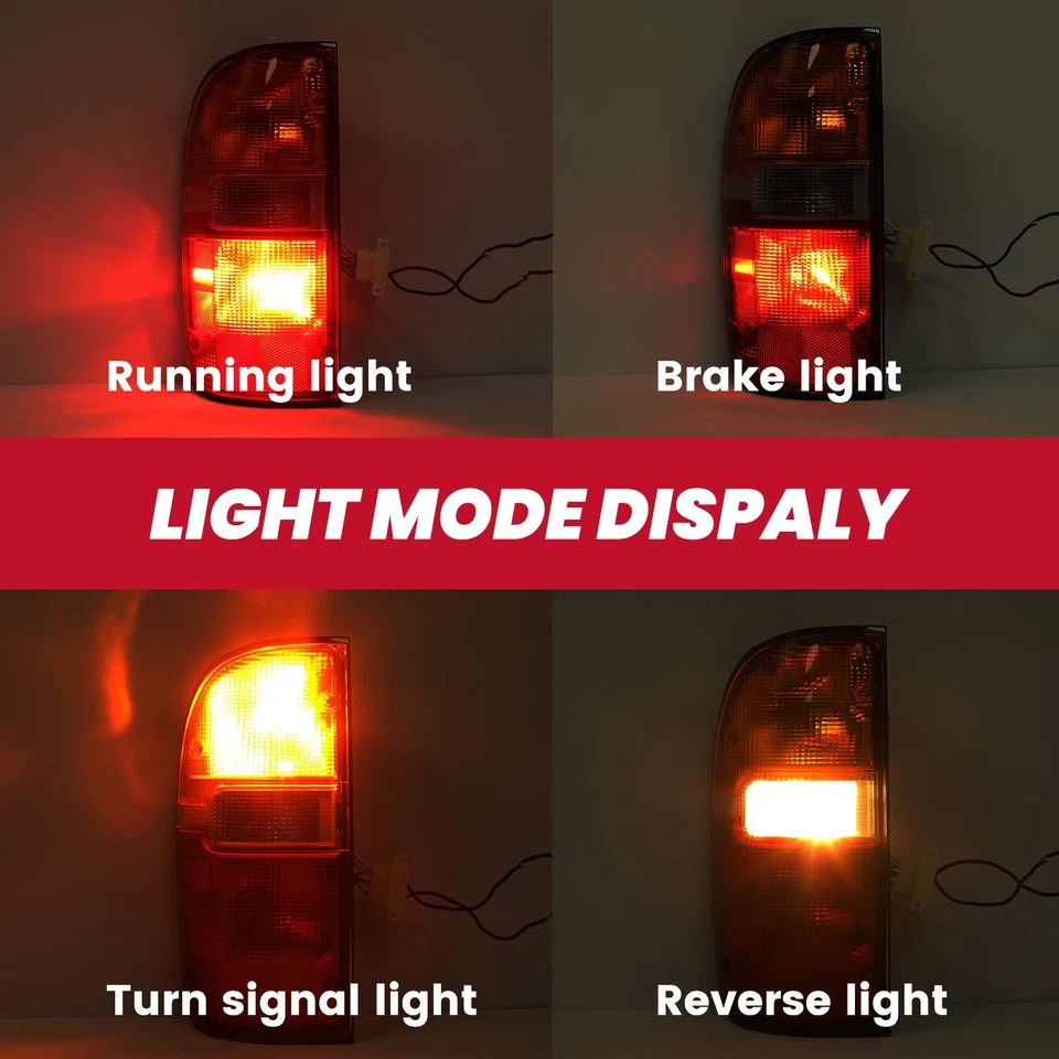 Luces traseras luces de freno con bombilla izquierda y derecha DOT/SAE para Toyota Tacoma 1995-2000 Foto 2 de 4