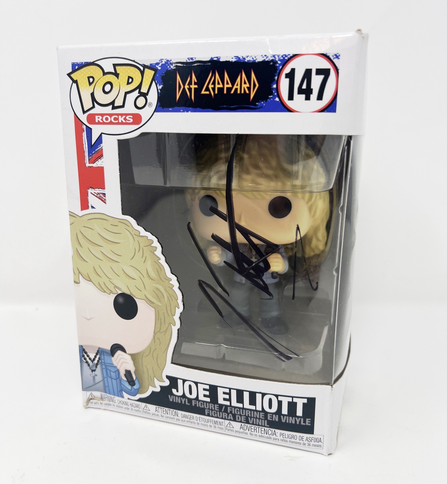 Autógrafo Funko Pop Def Leppard - Joe Elliott, nuevo, con original autofirmado