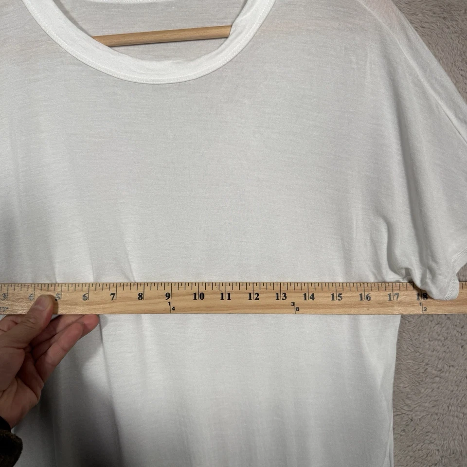 Alo Yoga Lightweight Split Side Short Sleeve Tee Small White Women’s - Image 4 of 4