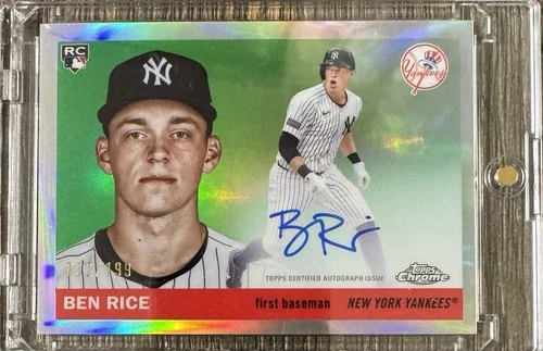 2025 Topps Chrome Platinum Ben Rice Refractor Auto RC SN 32/199 - Yankees