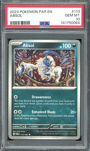 Pokemon TCG Scarlet & Violet Paradox Rift #113 Absol PSA 10 Shinji Kanda
