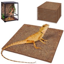10 Pcs Reptile Carpet, 12X12 inch Natural Coconut Fiber Liner Mat Flooring Ac...