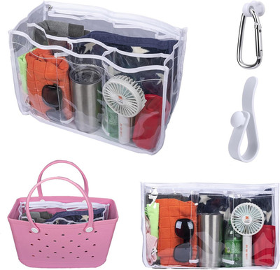 Clear Beach Bag Organizer Compatible with Bogg Bag X Large Size, TPU Insert Divi