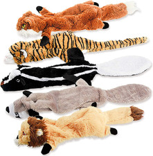 Dog Squeaky Chew Toys No Stuffing Soft Plush for Small Medium Large Breed