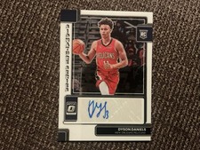 Dyson Daniels 2022-23 Donruss Optic Signature Series Auto Rookie Pelicans (CBR)