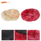 Calming Donut Dog Cat Bed Fluffy Soft Warm Calming Cushion Bed Mat Plush Pet Bed