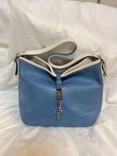 Borsa Coach Jackie vintage monospalla pelle blu bianca rara autentica USATA