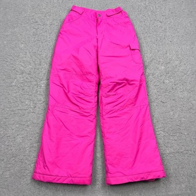 Columbia Snow Pants Girls Medium Pink Starchaser Peak Insulated Outgrown Ski Kid