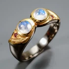 Handmade Natural Moonstone Ring 925 Sterling Silver Size 7 /R472802