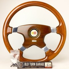 Momo Astra Steering Wheel360mm Wood Polished 3-spoke March 1992 White Corse Horn