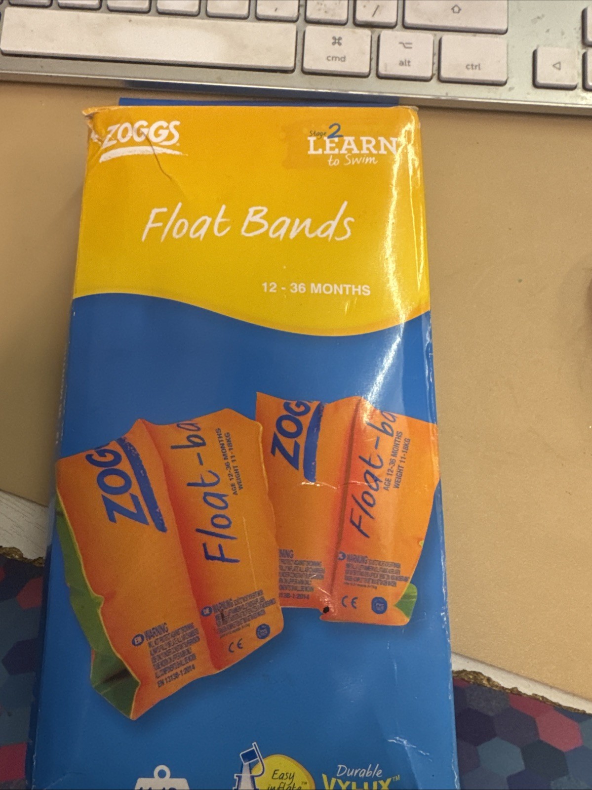 Zoggs Swimming Aid Children's Float Arm Bands - Orange 12-36 months 11-18kg