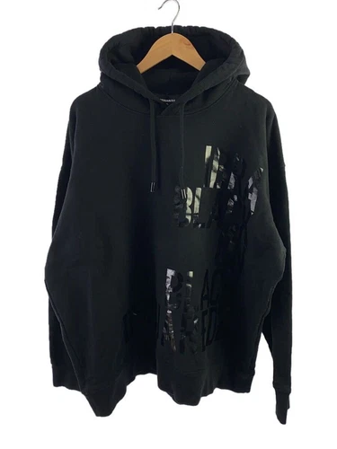 Felpa con cappuccio DSQUARED2 XL cotone stampa nera S78GU0062 S25516 usata