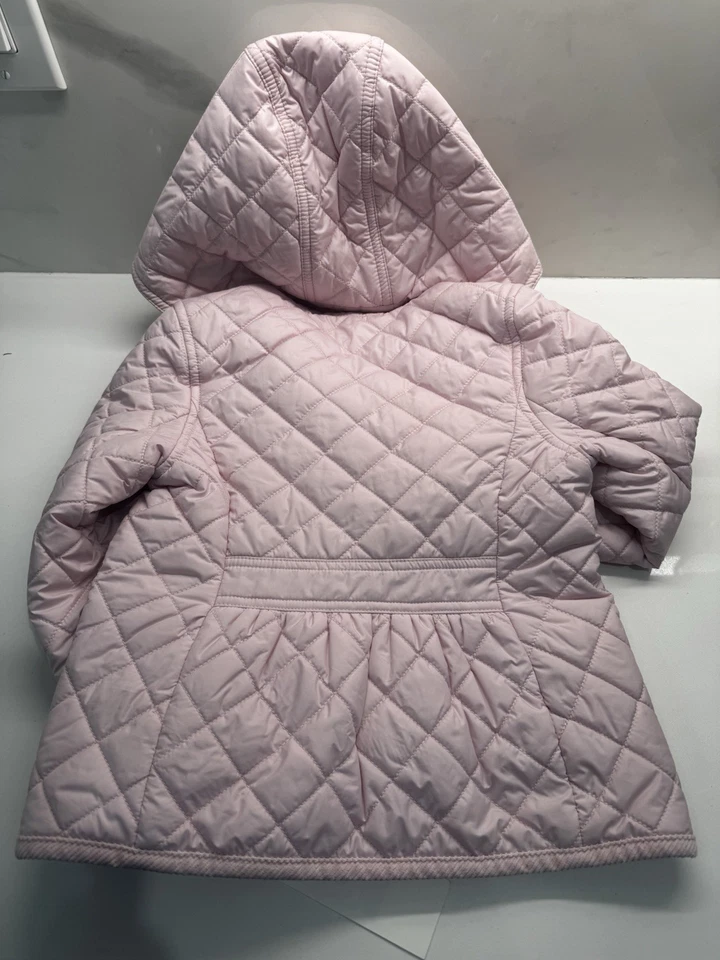 NWT Girls Polo Ralph Lauren Quilted Water-Repellent Barn Jacket, Pink, size 5 - Image 2 of 3