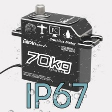 High Torque 70kg Digital Brushless Servo - 5.0-8.4V, Waterproof for RC Robots