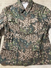 WW2 German Pea Pattern  Dot 44  Camo M43 Field Tunic  Size LARGE-Reproduction-NEW