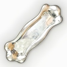 Alvin Sterling Silver Celery Tray / Dish 11” 133g Beaded Edge Monogram JPS