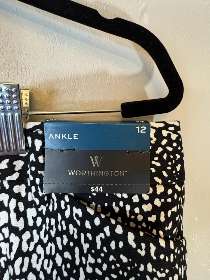 Pantalones al tobillo Worthington con estampado animal talla 12 nuevos con etiquetas Foto 2 de 4