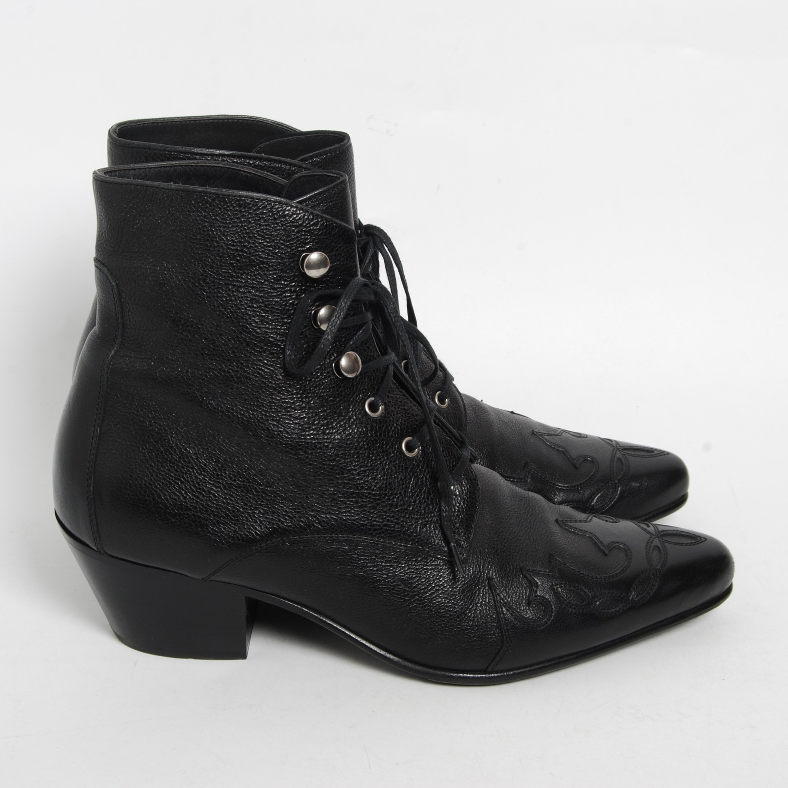 Stivaletti Saint Laurent donna neri 100% pelle punta punta stivali 39 5 euro